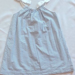 NWT Lands End Kids Girls Seersucker SZ 4 Dress